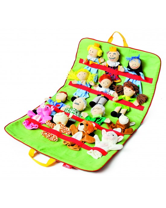 Puppet Case with 14 puppets Set 2
