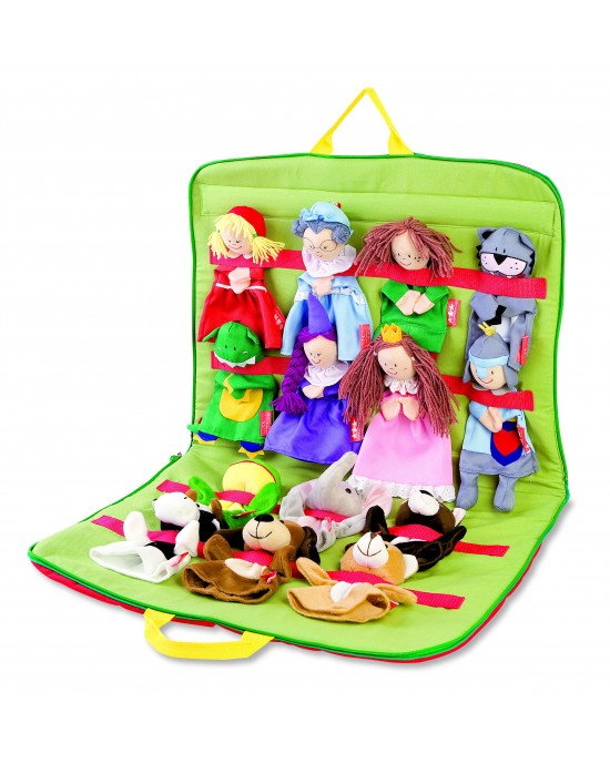 Puppet Case with 14 puppets Set 1