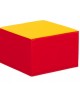 RED AND YELLOW SQUARE POOF - 26 CM