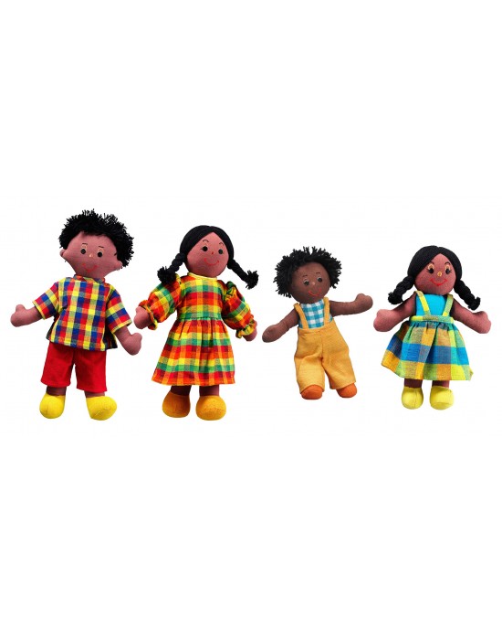 Fairtrade Doll Family (Black Skin, Black Hair)