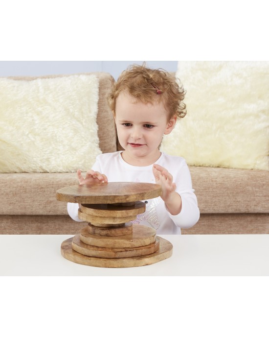 Natural Wooden Stacking Discs