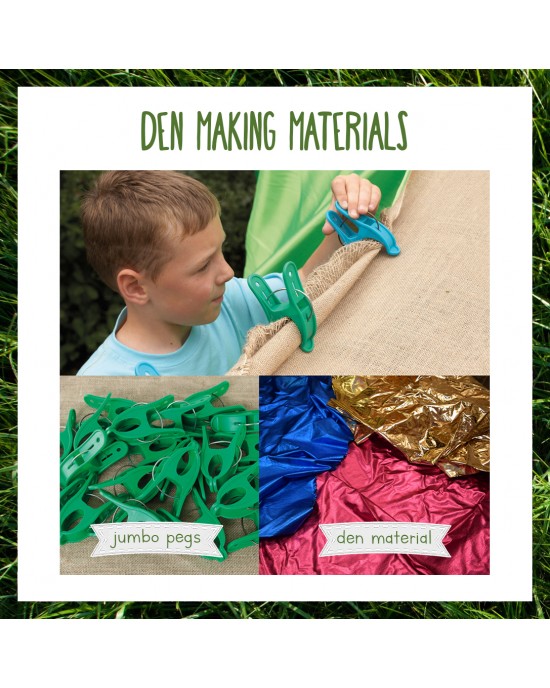 Outdoor Essentials: Den Making Materials + Giant Pegs