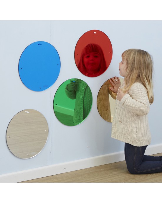 Coloured Circle Mirrors: Indoor & Outdoor Decor