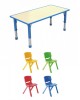 Hi-Lo Rectangular Table Height Adjustable + 4 Chairs