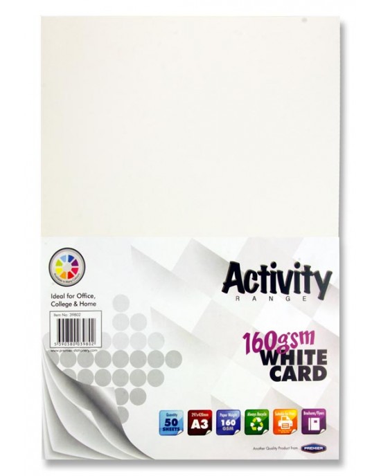 A3 Activity Card (50 sheets) White