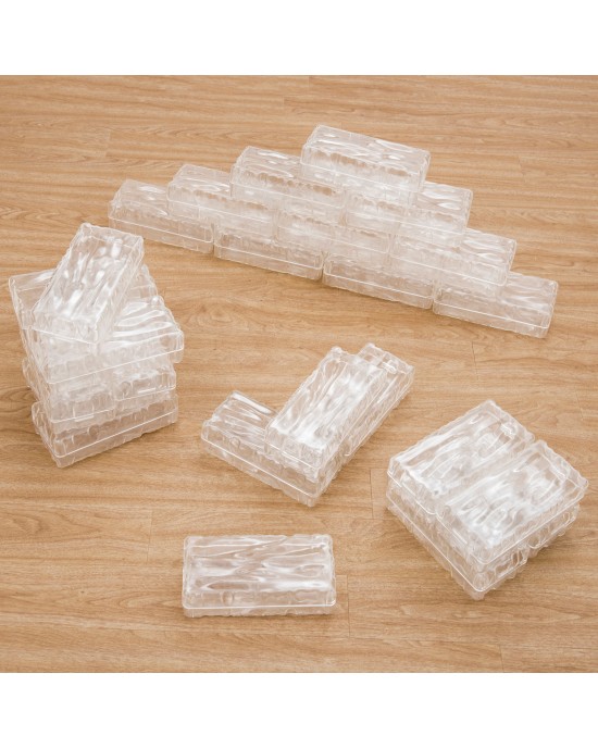 Glacier Effect Clear Plastic Ice Bricks