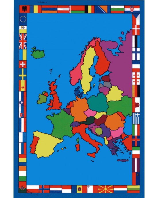 Gigantic European Map Rug