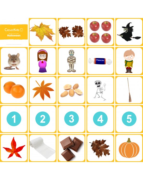 Buzzing With Bee-Bot Grid Cards - Halloween