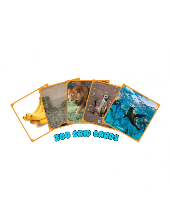 Buzzing With Bee-Bot Grid Cards - Zoo Animals 